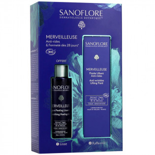Sanoflore Coffret Merveilleux - Fluide liftant anti-rides Merveilleuse 40 ml et Aqua merveilleuse 50 ml OFFERT 3701673204906
