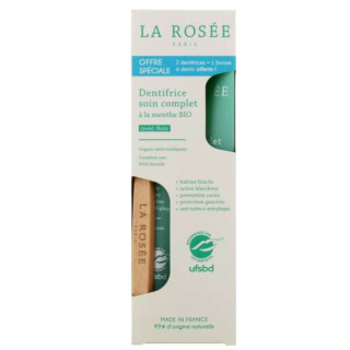 La Rosée Kit 2 dentifrices 75 ml et 1 brosse à dents offerte 3770000717778