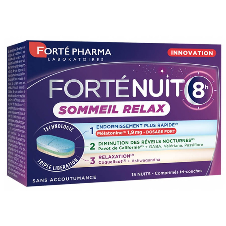 Forté Pharma Forté Nuit Sommeil Relax 8H 15 Tablets