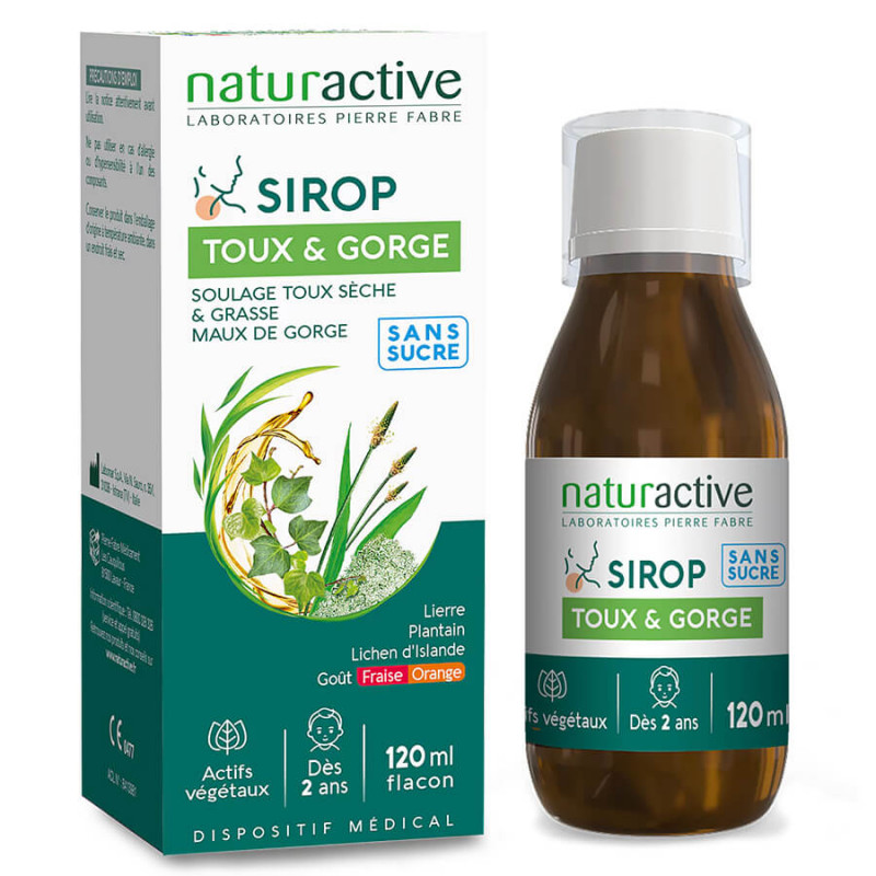 Naturactive Sirop Toux Gorge Sans Sucre 120 ml 3665606003106 Naturactive Sirop Toux Gorge Sans Sucre 120 ml 3665606003106