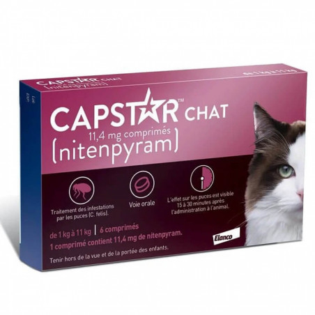 Capstar 114 mg chat 1 comprimé anti-puce 5420036915065
