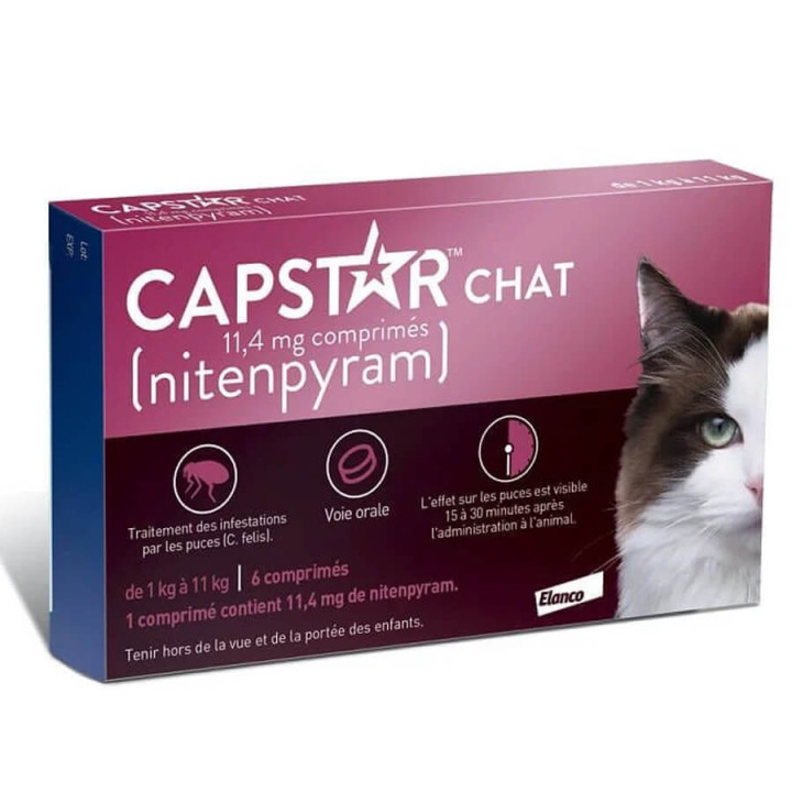 Capstar 11.4 mg cat 6 flea tablets