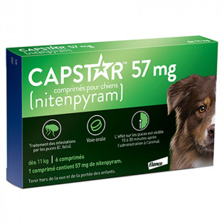 Capstar 57 mg Chiens dès 11 kg 6 Comprimés 5420036914976