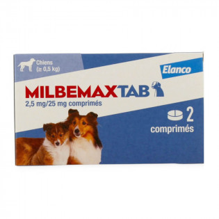 MilbemaxTab Vermifuge Chiot Boîte de 2 comprimés 5420036926948