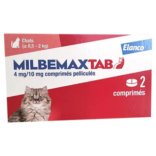 MilbemaxTab vermifuge chatons et petits chats 2 comprimés 5420036927891