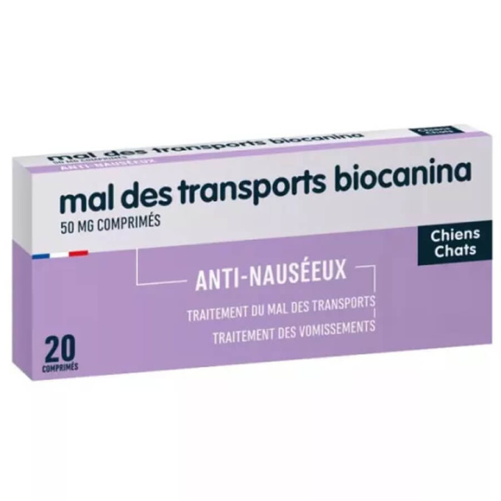 Biocanina Mal des transports 20 comprimés 3661729018362
