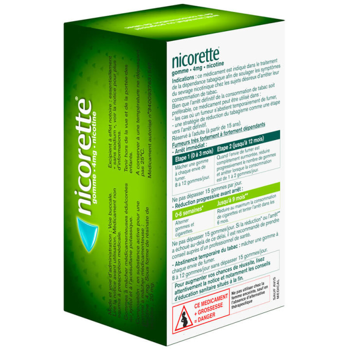 NICORETTE 4MG FRESH MINT SUGAR FREE 105 GUMS