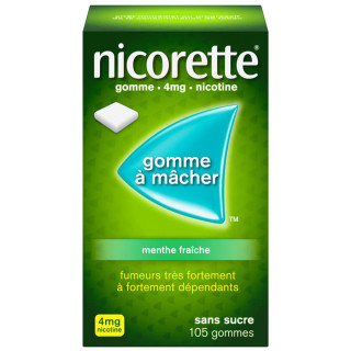 Nicorette 4MG Menthe Fraîche Sans Sucre 105 Gommes 3400937631587