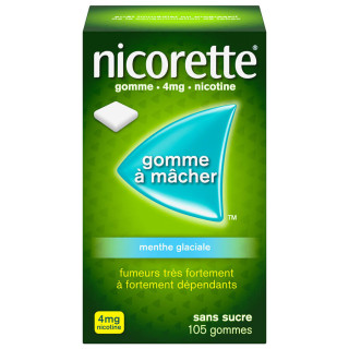 Nicorette 4MG Menthe Glaciale Sans Sucre 105 Gommes