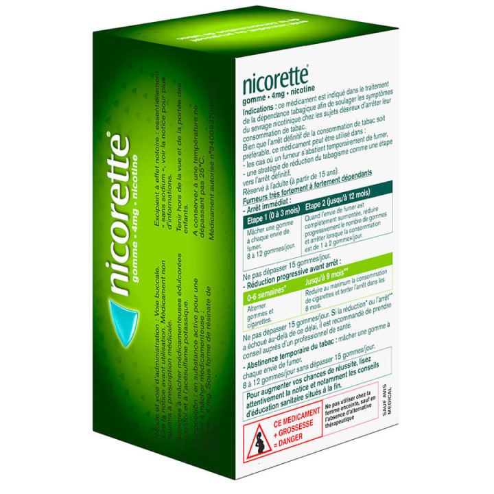 NICORETTE 4MG SUGAR FREE MINT 105 GUMS