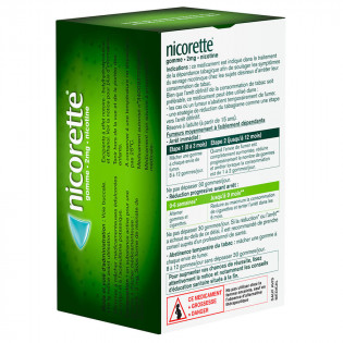 Nicorette 2MG Fruits Sans Sucre 105 Gommes 3400937099578 back