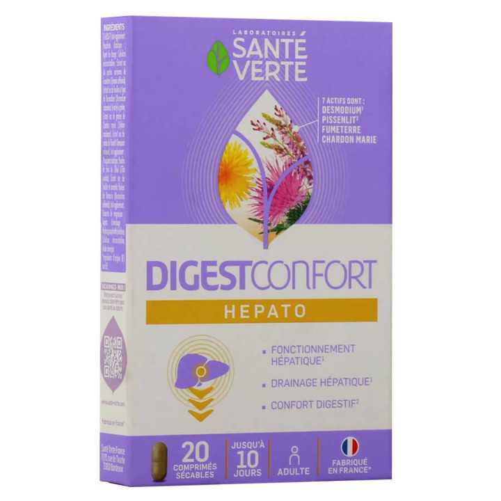 Santé Verte DigestConfort Hepato 20 comprimés 3700695201450