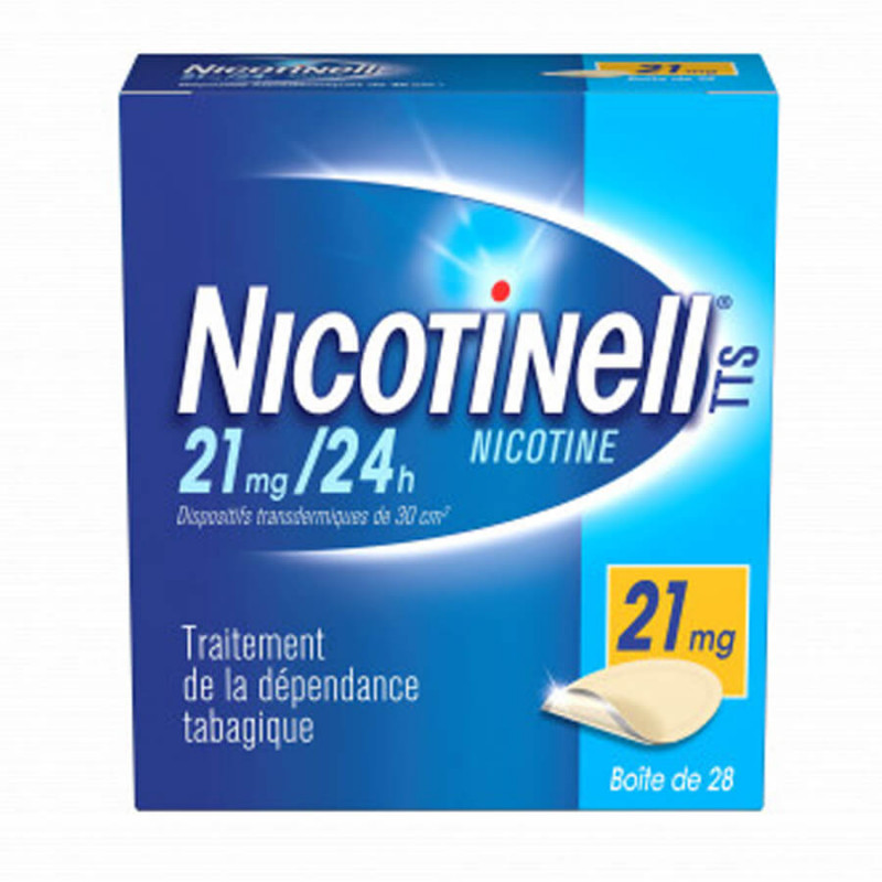 Nicotinell TTS 21mg 24h 28 Patchs nicotine Sevrage tabagique 3400933468743