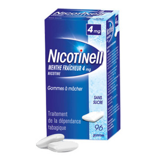 Nicotinell 4 mg Menthe Fraicheur Sans sucre 96 Gommes à mâcher 3400936316232