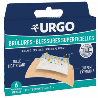 Urgo Brûlures Blessures Superficielles 6 Pansements Stériles 3664492020273