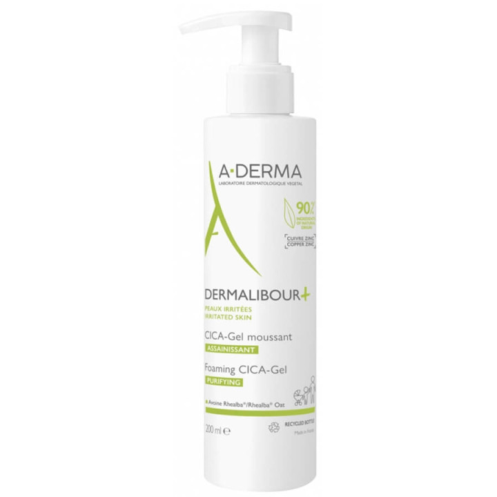 Aderma Dermalibour + Gel nettoyant moussant anti-bactérien Flacon de 200 ml 3282770145021