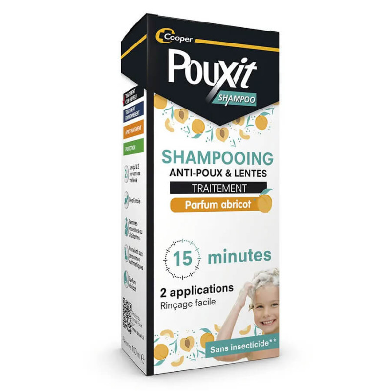 Pouxit Shampoing Anti-Poux et Lentes Abricot 100 ml 3614810009206