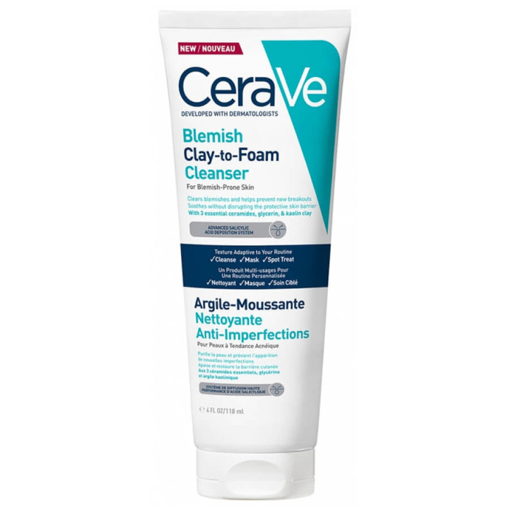 CeraVe Foaming Clay Anti-Imperfection Cleanser 118 ml