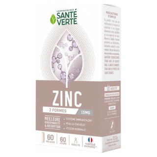 Santé Verte Zinc 15 mg 60 Capsules