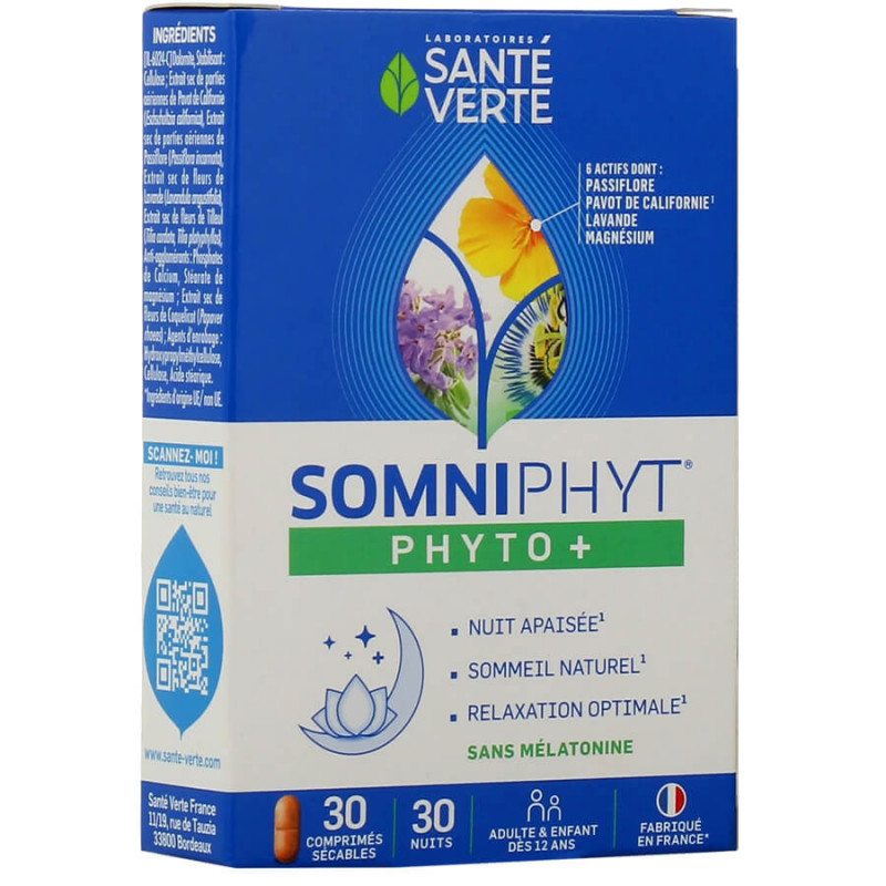 Santé Verte Somniphyt Nuit calme 30 comprimés 3700695220338