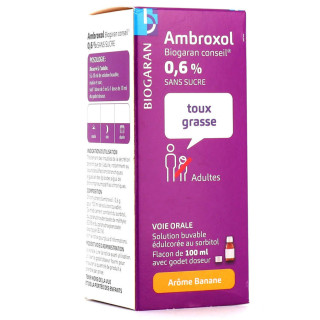 Ambroxol Biogaran solution buvable sans sucre 06 100ml 3400938141573