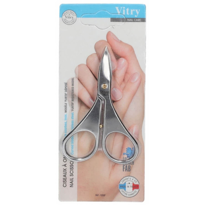 Vitry Nail Scissors Curved Blades Stealth Stainless Steel