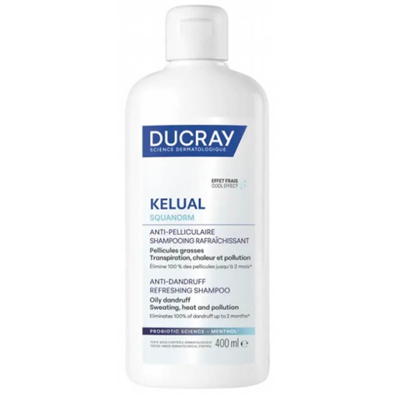 Ducray Kelual Squanorm Shampoing Rafraîchissant Anti-Pelliculaire 400 ml 3282771000817