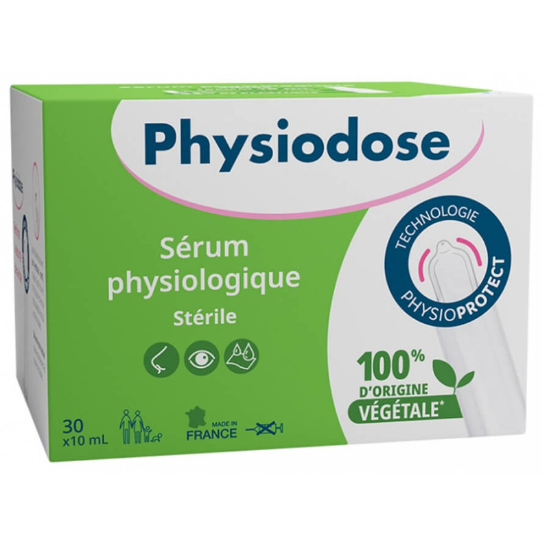 Physiodose Sérum Physiologique Stérile 30 Unidoses Végétales 10 ml 3518646267376