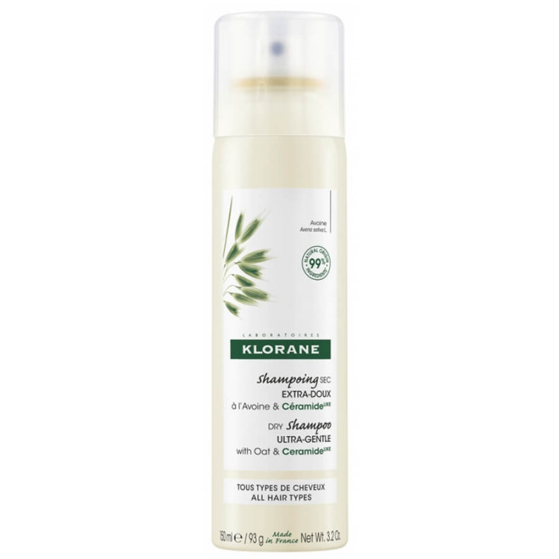 Klorane Shampoing Sec Extra-Doux au Lait d'Avoine Spray 150 ml 3282770390766