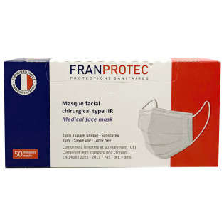 Masques Chirurgicaux FRANPROTEC Type IIR 2R Boite de 50