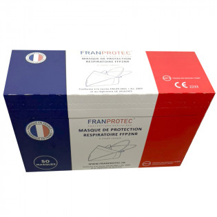 Franprotec Masque de protection respiratoire FFP2 Boite de 50