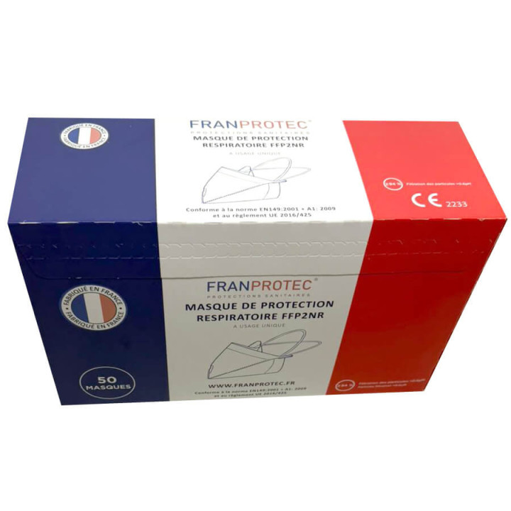 Franprotec Masque de protection respiratoire FFP2 Boite de 50