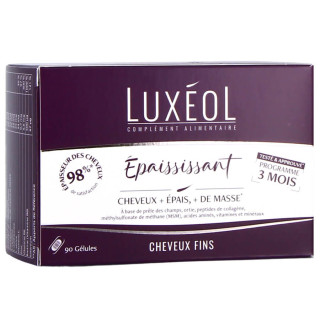 Luxéol Complément Alimentaire Épaississant Cheveux fins 90 gélules 3760397081125
