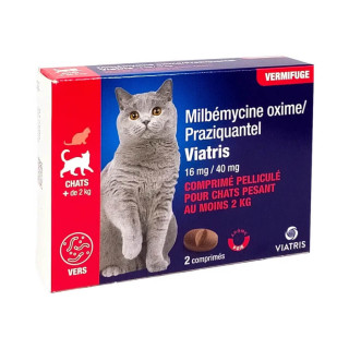 Milbemycin Oxime / Praziquantel 12.5/50 mg for Cats, 2 tablets | Viatris
