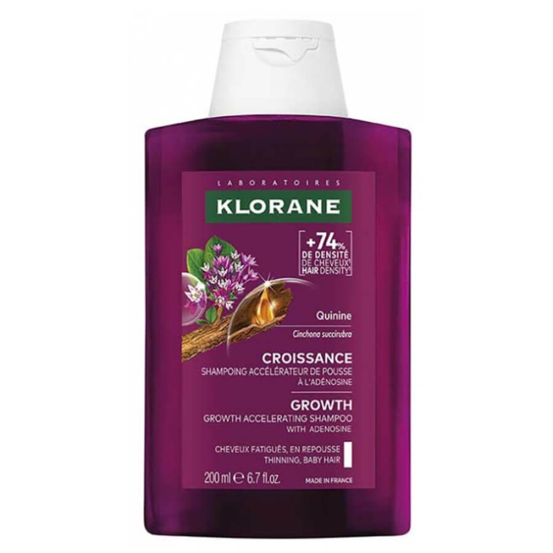 Klorane Croissance Shampoing Accélérateur de Pousse Quinine 200 ml 3282771000459
