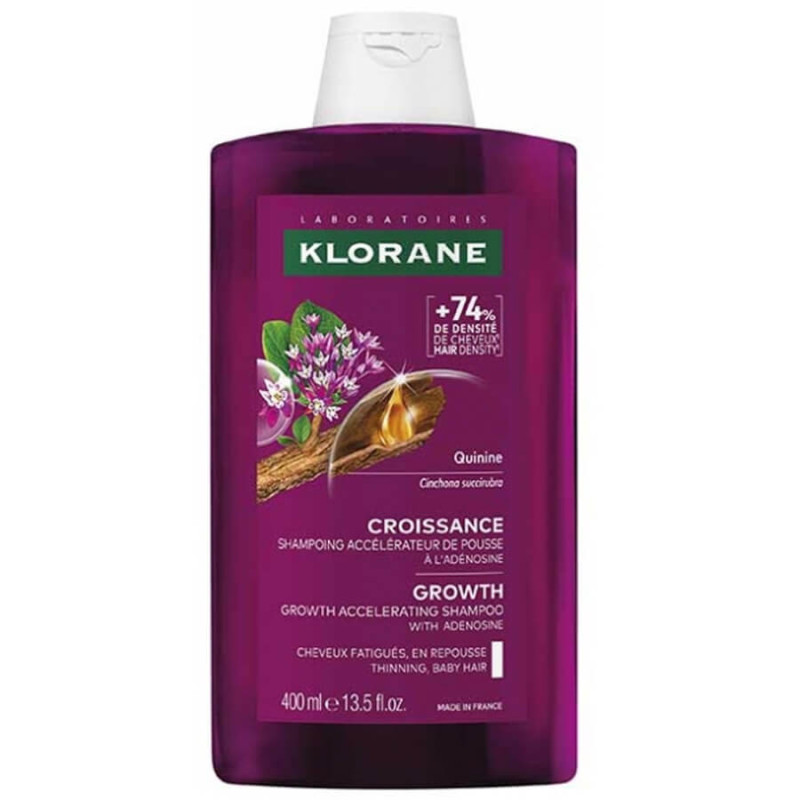 Klorane Croissance Shampoing Accélérateur de Pousse Quinine 400 ml 3282771000473