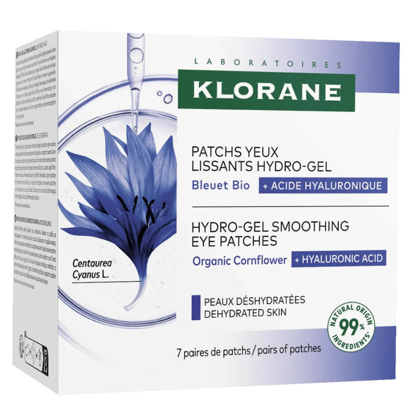 Klorane Smoothing Hydro-Gel Eye Patches, 7 x 2 Patches