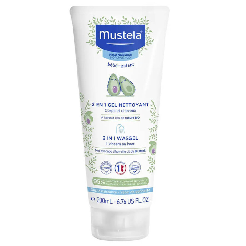 Mustela Gel Nettoyant 2 en 1 Corps et Cheveux Peau Normale 200 ml 3504105036034