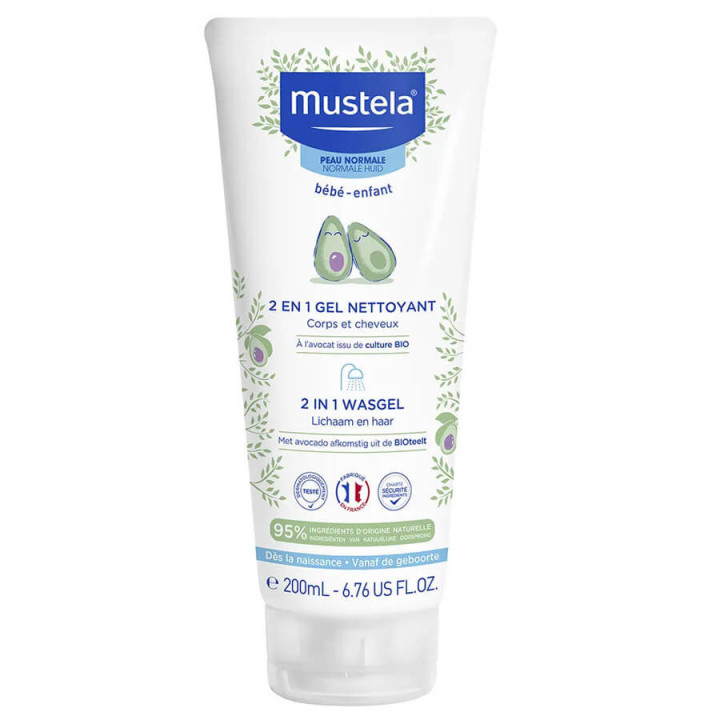 Mustela Gel Nettoyant 2 en 1 Corps et Cheveux Peau Normale 200 ml 3504105036034
