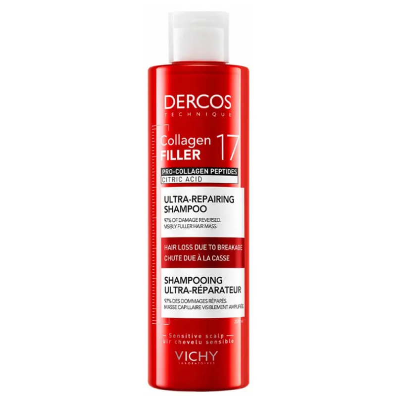 Vichy Dercos Collagen Filler 17 Shampoing Ultra-Réparateur 200 ml 3337875921008