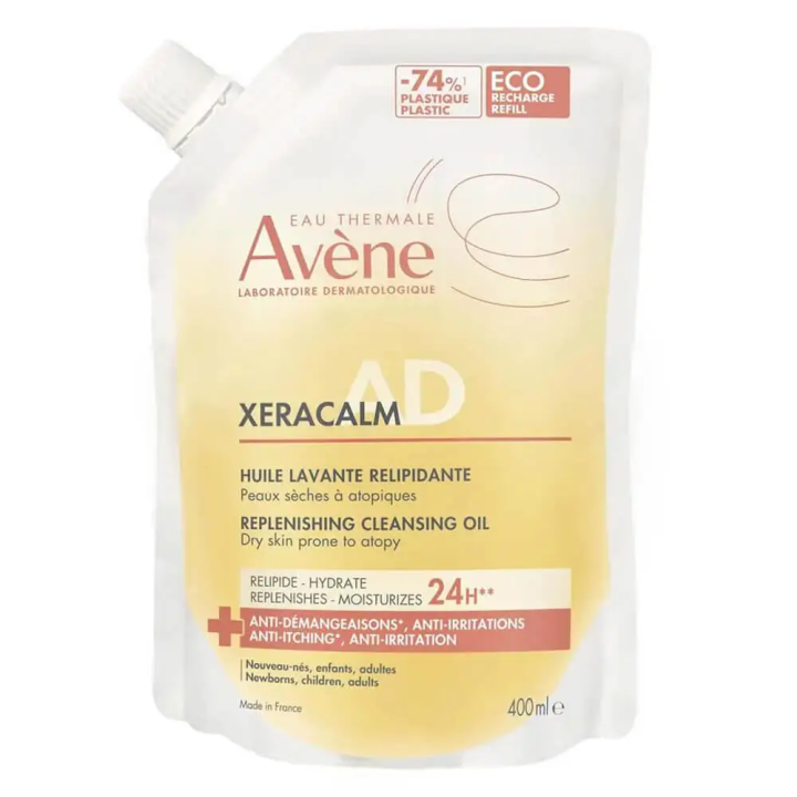 Avène XeraCalm A.D. Relipidizing Cleansing Oil Eco-Refill 400 ml | anti-itch
