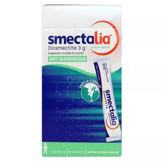 Smectalia stick Lemon Mint 12 sachets against diarrhea