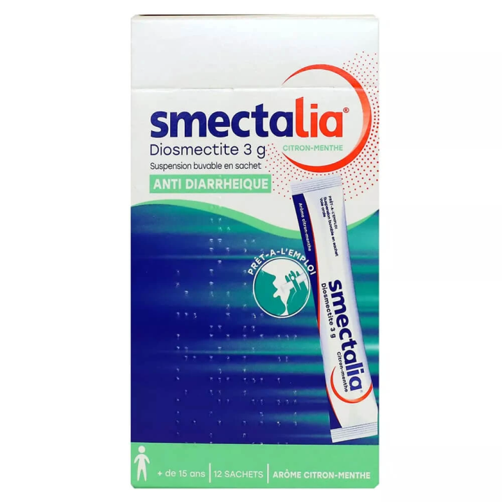 Smectalia stick Lemon Mint 12 sachets against diarrhea