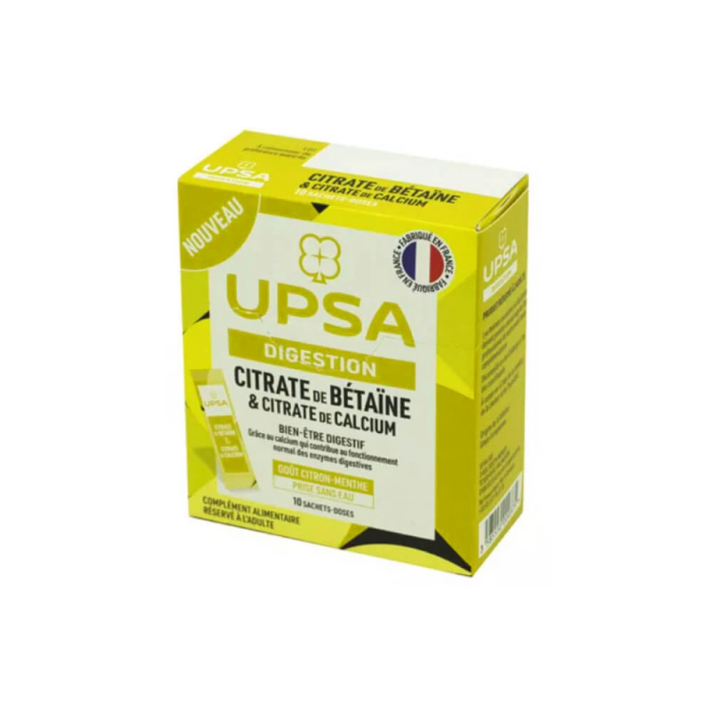 Upsa Digestion Betaine Citrate and Calcium Citrate 10 Sachets Doses