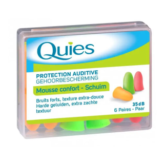 Quies Comfort Foam Earplugs, 35 dB | 6 Pairs