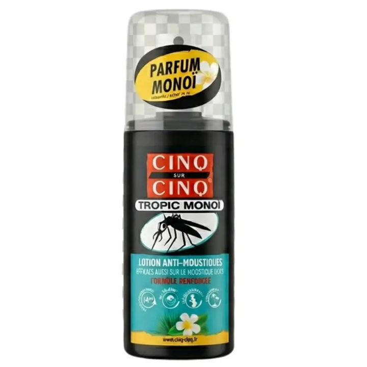 Cinq sur Cinq Tropic Monoï Lotion Anti-Moustiques Spray Zones Tropicales 75 ml 3614790001535