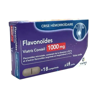 Flavonoïdes Viatris 1000mg : Médicament Crise Hémorroïdaire