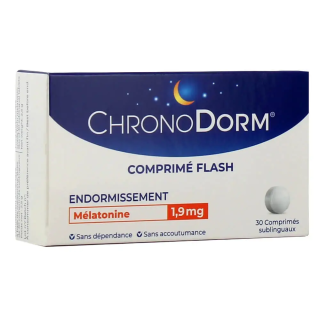 ChronoDorm Mélatonine 1,9 mg 30 Comprimés Sublinguaux 3700399100233