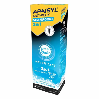Apaisyl Anti-Poux Shampoing 3 en 1 100ml | Peigne Inclus