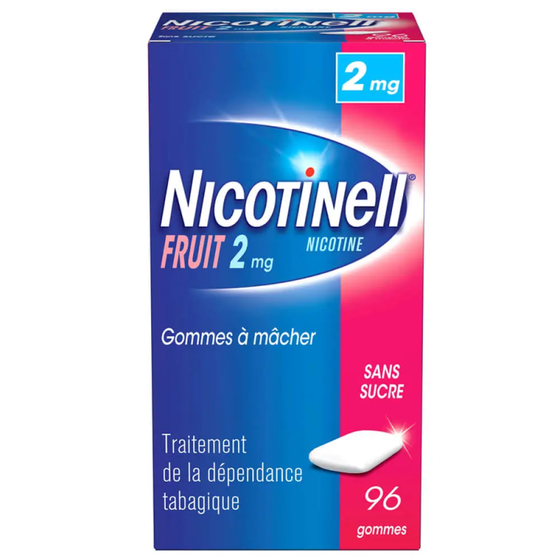 Nicotinell 2 mg Sugar-Free Fruit | 96 Nicotine Gum Pieces